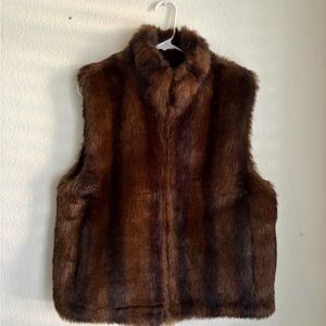 Coaco New York Brown Faux Fur Vest
